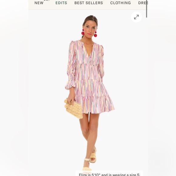 POMANDER PLACE Tuckernuck Bermuda Pink Sorbet Kenzo Dress size Large - Picture 8 of 8